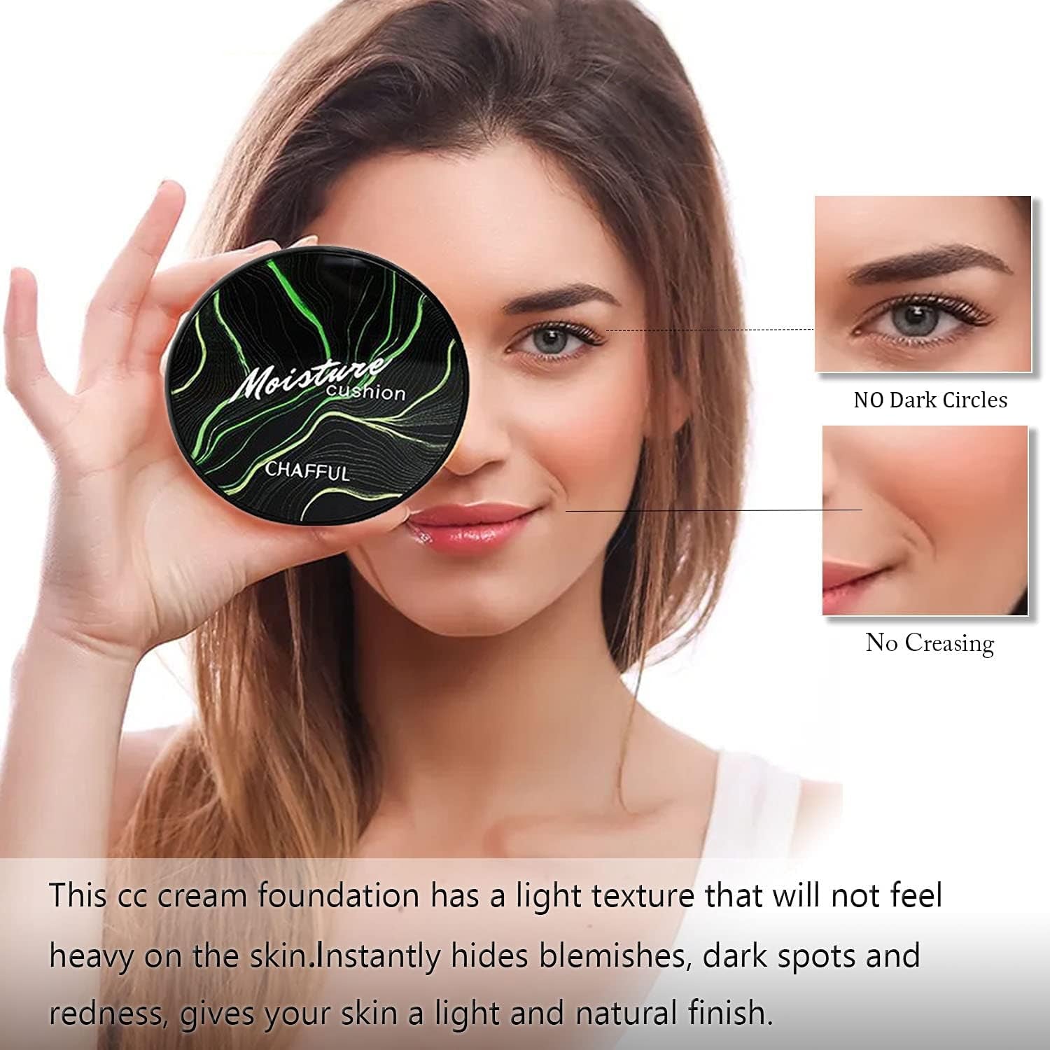 BB De Coussin D'Air, Mushroom Head Air Cushion CC Cream, Fond De Teint Longue Durée Mushroom Air Cushion, Air Cushion BB Cream Mushroom Head Air Cushion (02 Naturel)