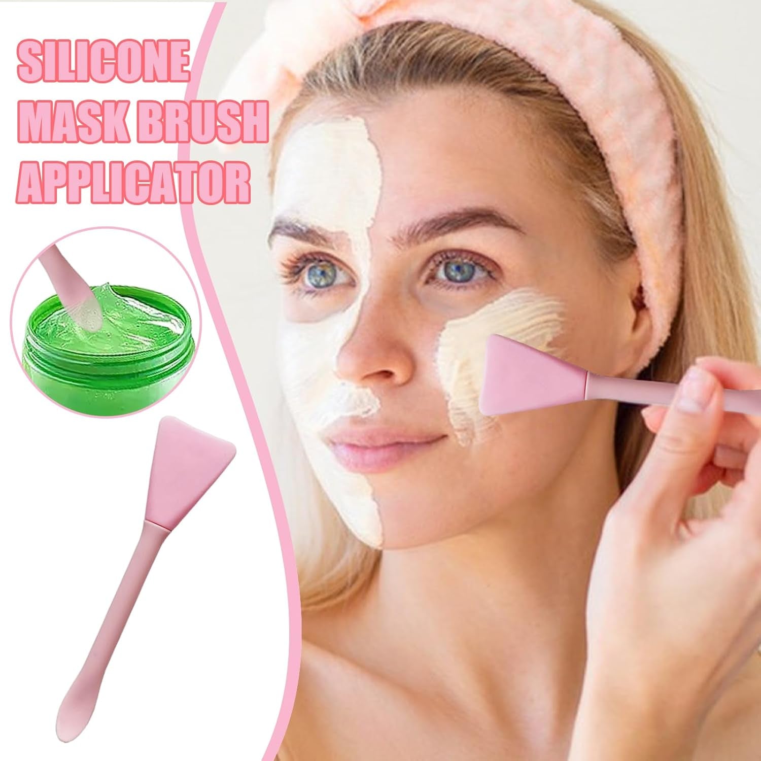 Applicateur De Pinceau Pour Le Visage,Applicateur De Crème Pour Le Visage | Applicateur Portatif De Couverture De Visage De Brosse De Visage De Silicone - Accessoires D'Outils De Beauté,