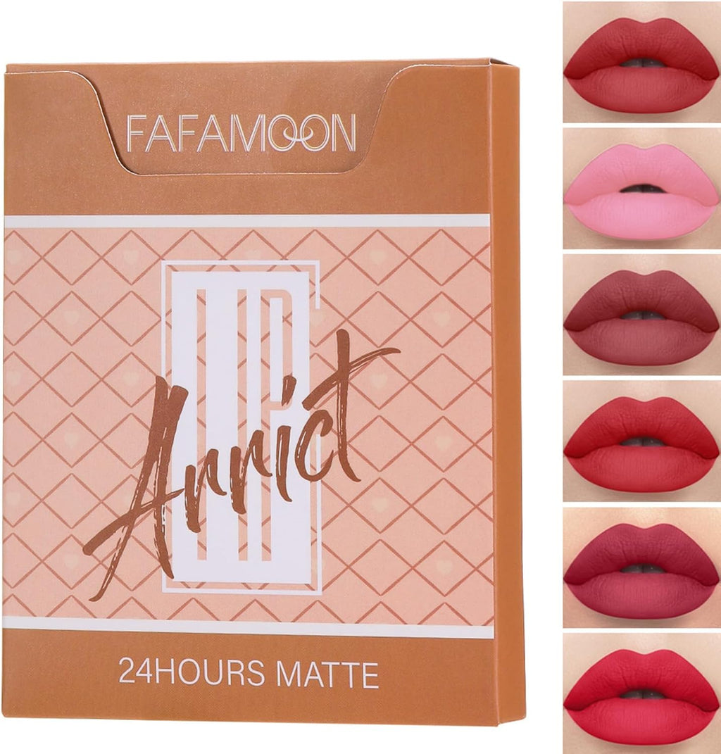 12 Couleurs Matte Liquid Lip Gloss Set, Velvet Matte Nude and Light to Deep Red Colors Liquid Lipstick Kit, Ensemble Cadeau De Maquillage Lip Gloss Pour Filles Et Femmes