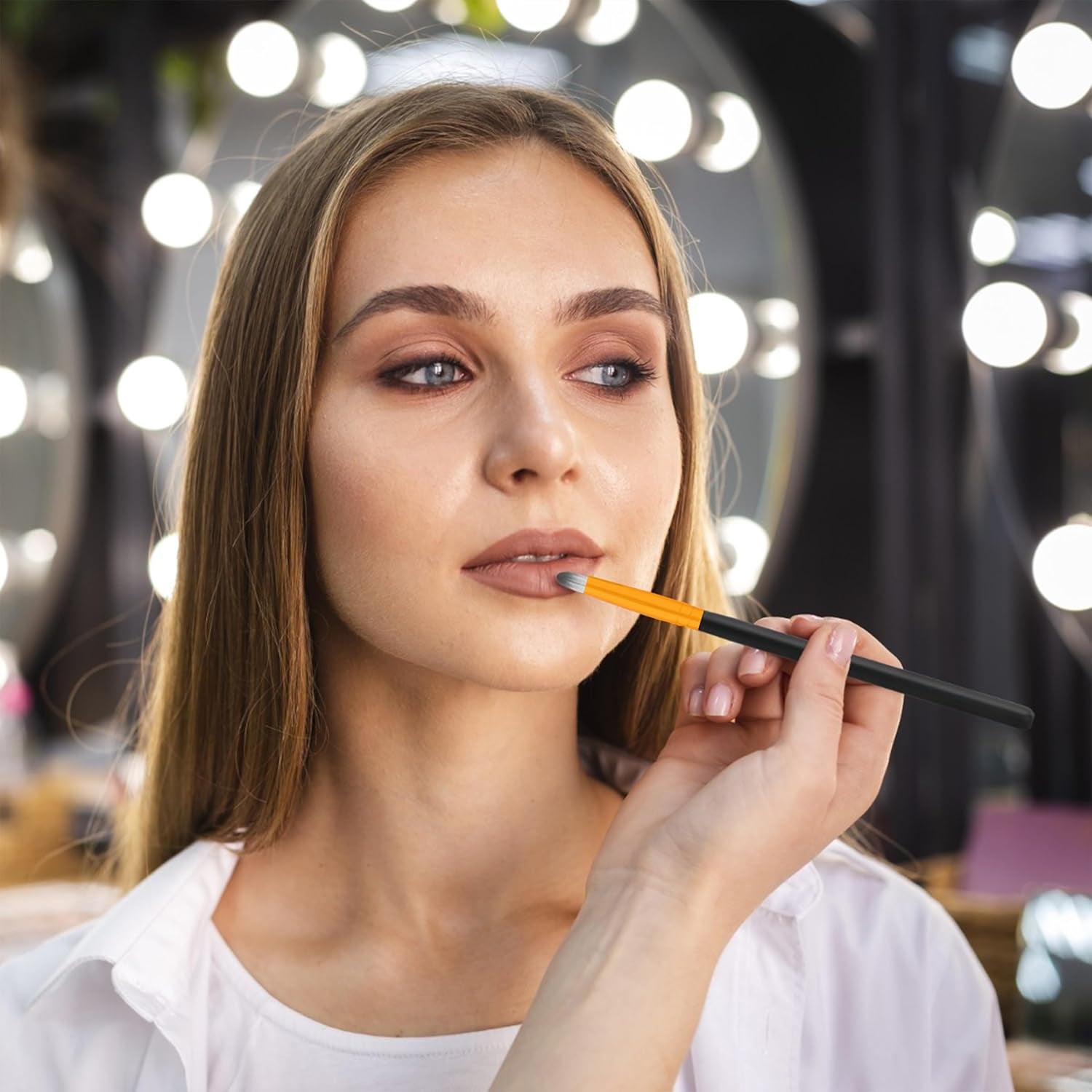 10 PCS Set Pinceaux Maquillage Rose Doré Synthétiques Haut De Gamme Pour Fond De Teint Mélange Poudre Pour Le Visage Blush Concealers Ombres À Paupières