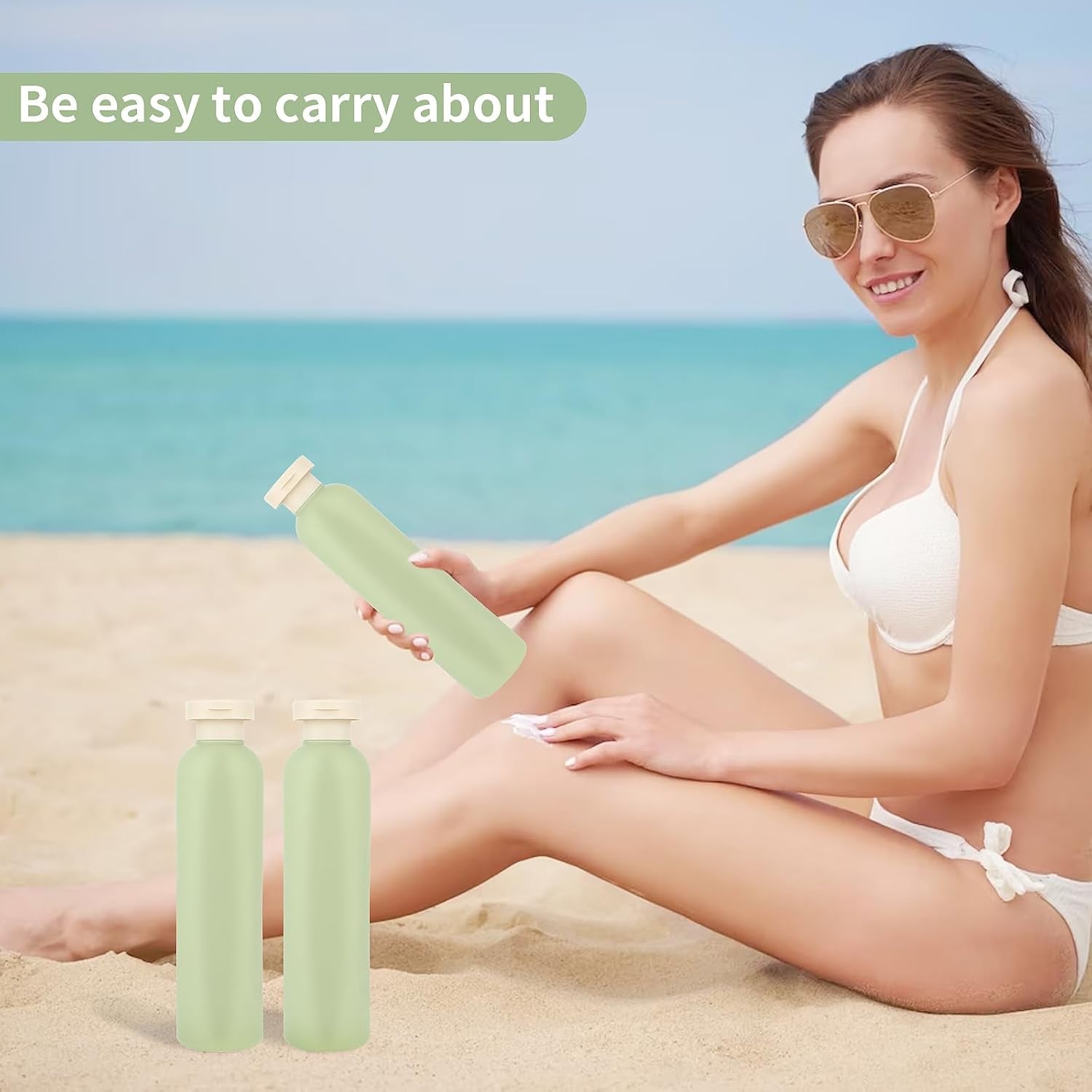 Lot De 2 Flacons Souples Rechargeables En Plastique Pour Voyage, Flacons Vides Avec Bouchon À Rabat, Accessoires De Voyage Pour Shampooing, Crèmes, Lotion, Après-Shampooing (260 Ml)