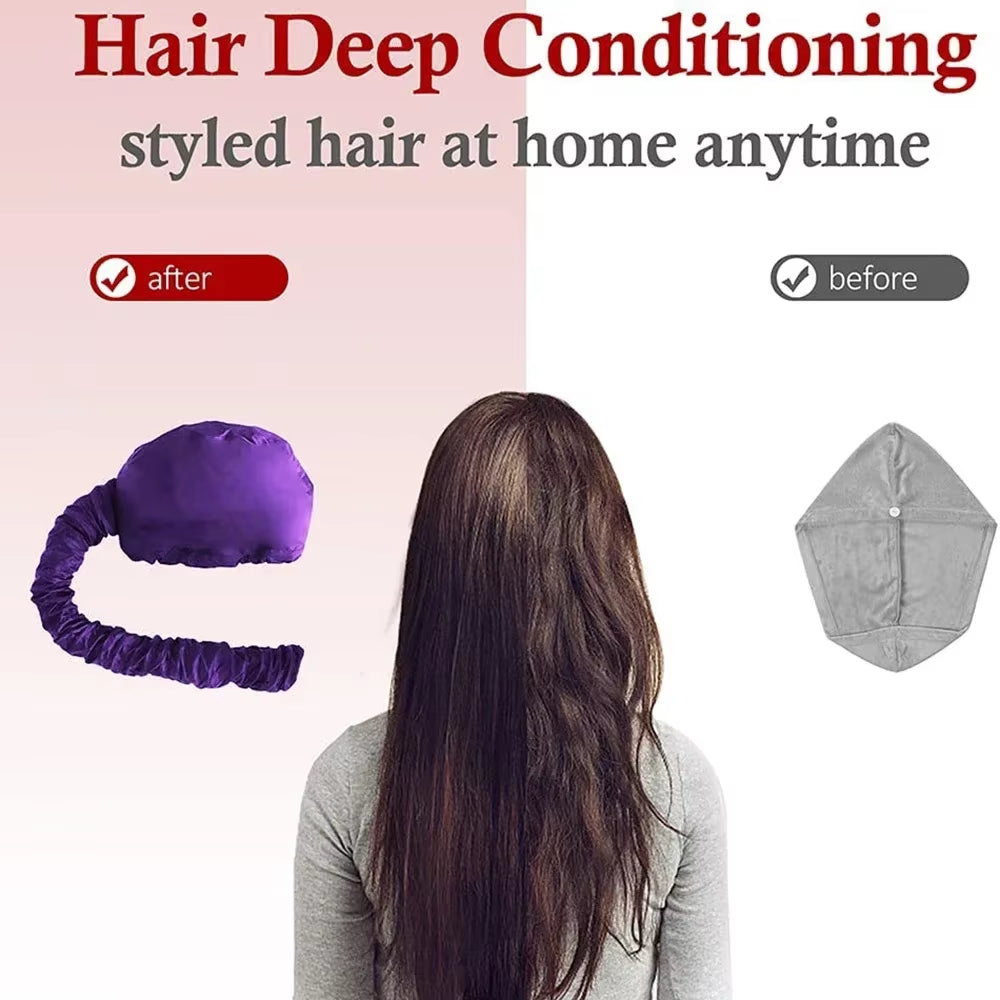 Styling Drying Hat Hair Care Dry Hair Cap without Plugging Hair Dryer Heating Hair-Mask Cap Household Curly Hair-Baking Hat