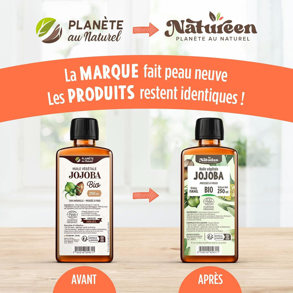 Huile De JOJOBA Bio 150 Ml - Cosmos Organic -  - Pure, Naturelle Et Pressée À Froid - Cheveux, Corps, Peau