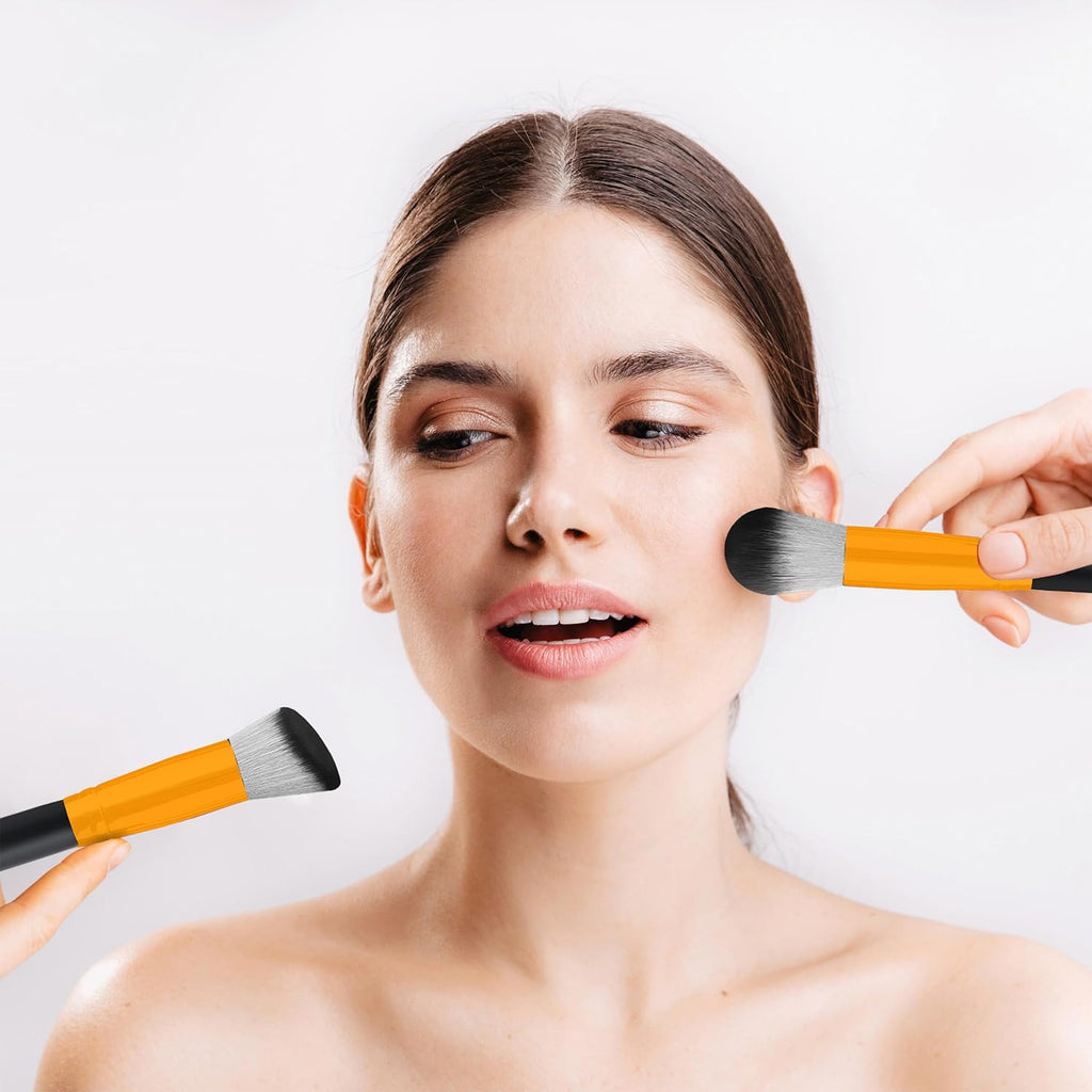 10 PCS Set Pinceaux Maquillage Rose Doré Synthétiques Haut De Gamme Pour Fond De Teint Mélange Poudre Pour Le Visage Blush Concealers Ombres À Paupières