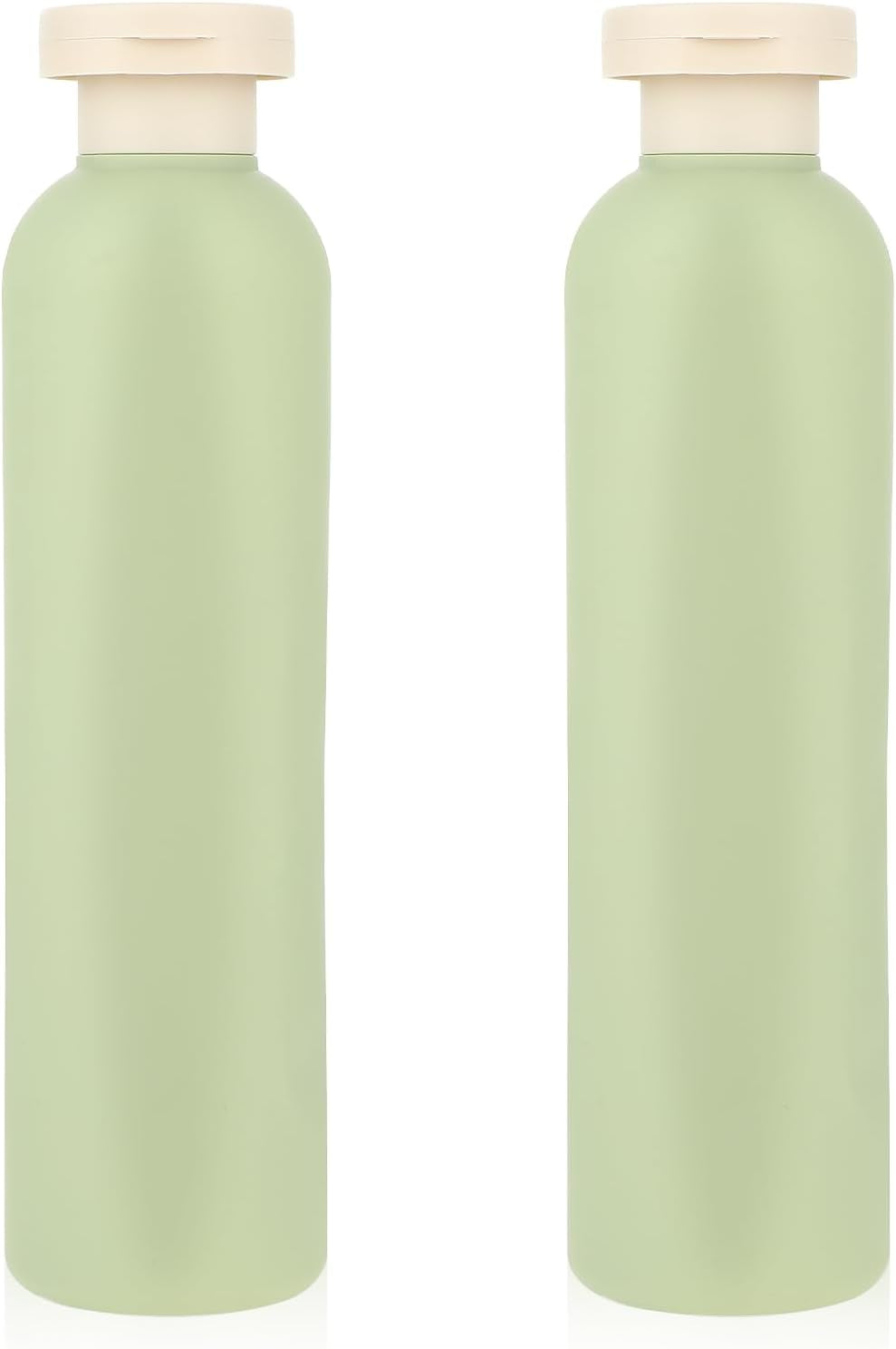 Lot De 2 Flacons Souples Rechargeables En Plastique Pour Voyage, Flacons Vides Avec Bouchon À Rabat, Accessoires De Voyage Pour Shampooing, Crèmes, Lotion, Après-Shampooing (260 Ml)