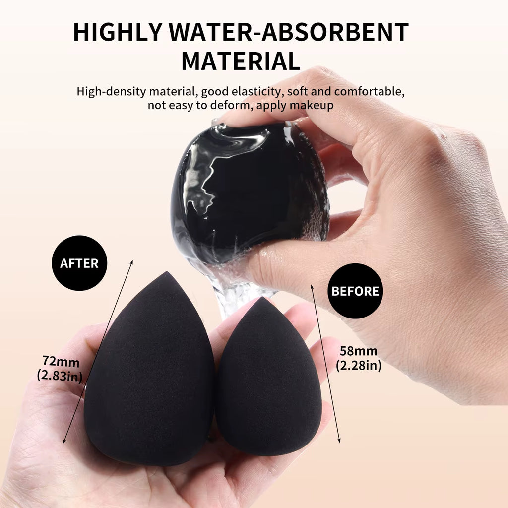 29Pcs Makeup Tool Kit 20 Pcs Makeup Brushes+9 Pc Makeup Sponge Air Cushion Powder Puff Finger Puff Set Portable Makeup Tool