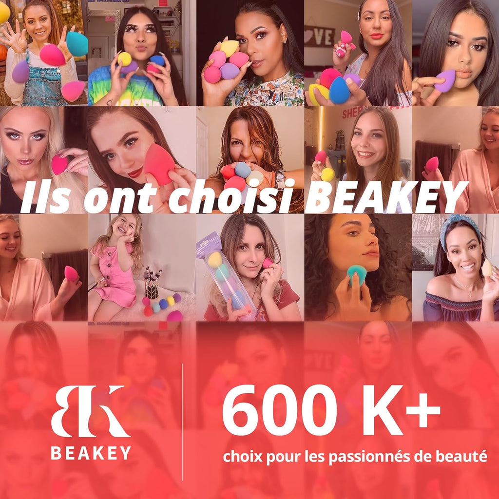 Éponge À Fond De Teint, Set De 5 Pièces Pour Maquillage Blender Pour Crème, Poudre Et Liquides, Mélange Parfait, Application Facile