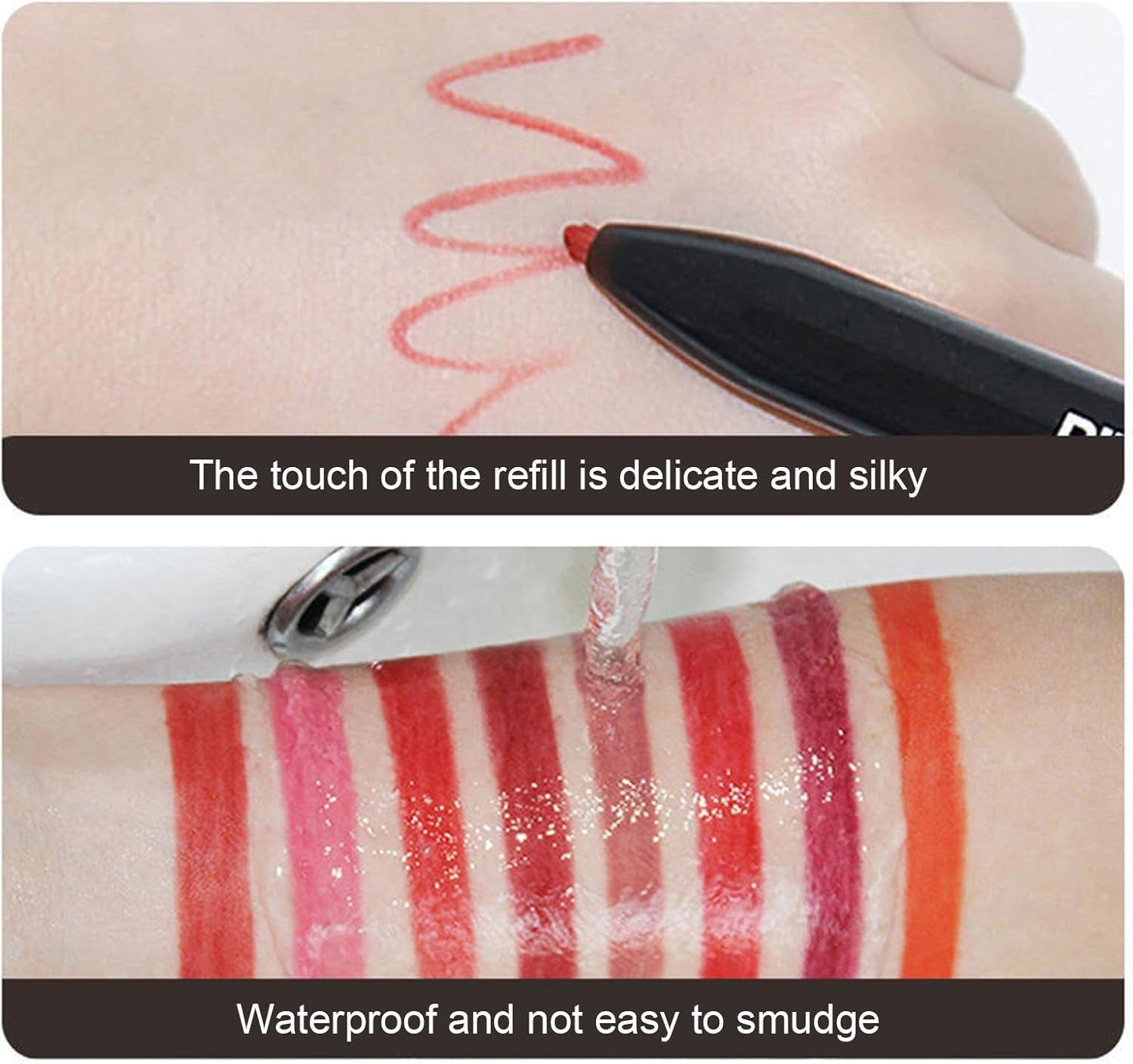 Maquillage 4 En 1, Lip Liner Makeup Crayon À Lèvres Pressé Pour Une Ligne Lèvres Claire, Crayon À Lèvres Imperméable À L'Eau Pour Les Cadeaux Femmes Maquillage