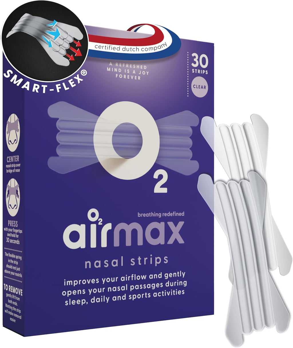 Nasal Strips anti Ronflement - 30 Nasal Strips Transparente - Ouvre Le Passage Nasal - Flux D'Air | Améliorer Le Sommeil, Soulager La Congestion Nasale - Utiliser Pendant Le Sport