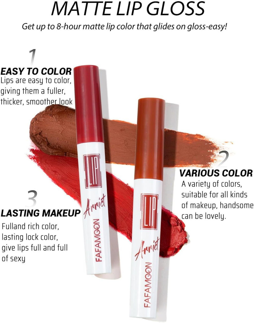 12 Couleurs Matte Liquid Lip Gloss Set, Velvet Matte Nude and Light to Deep Red Colors Liquid Lipstick Kit, Ensemble Cadeau De Maquillage Lip Gloss Pour Filles Et Femmes