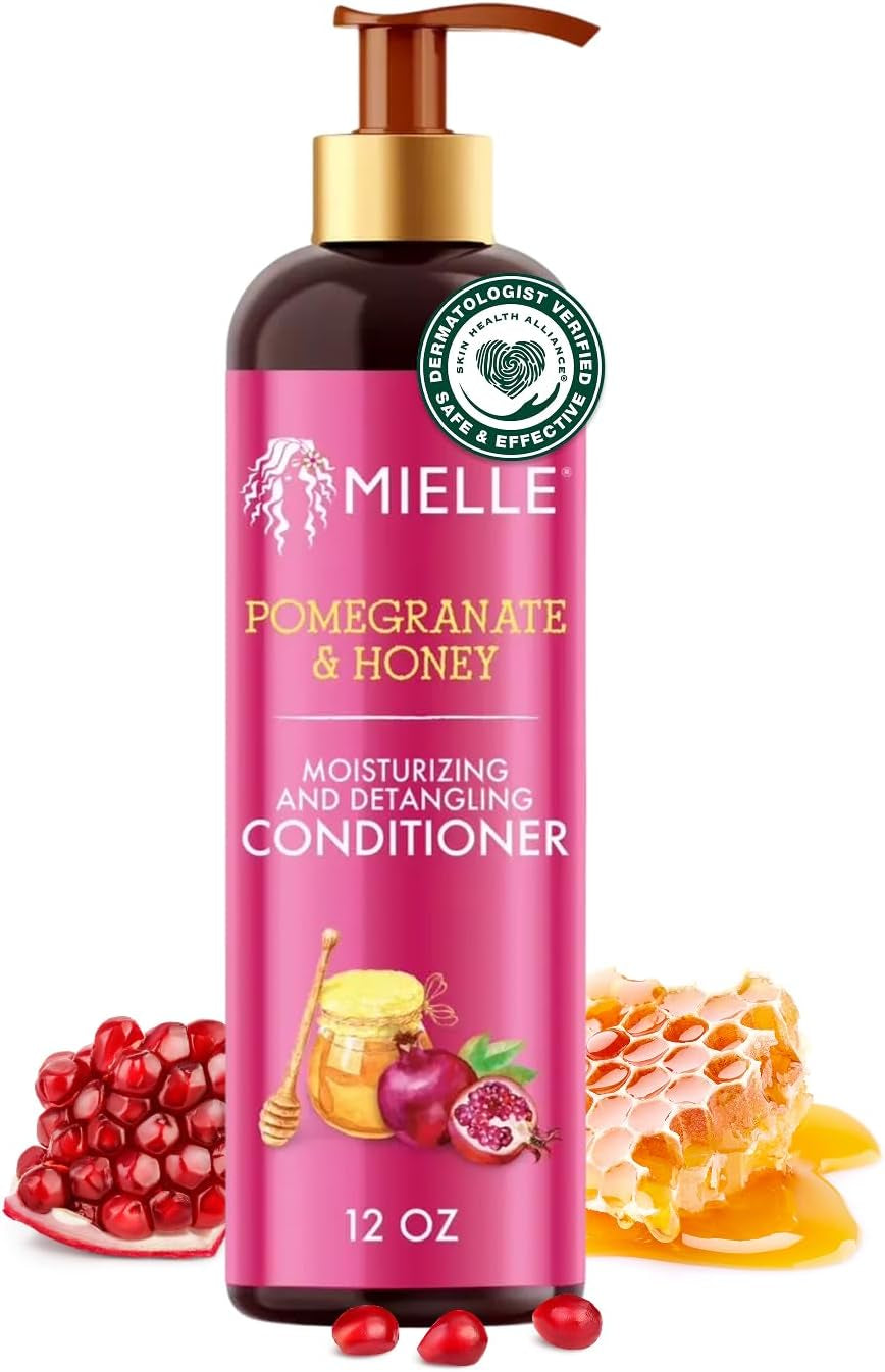 Mielle Après-Shampooing Hydratant Et Démêlant À La Grenade Et Au Miel, 12 Oz, Blanc, 355 ML (1 Pièce)