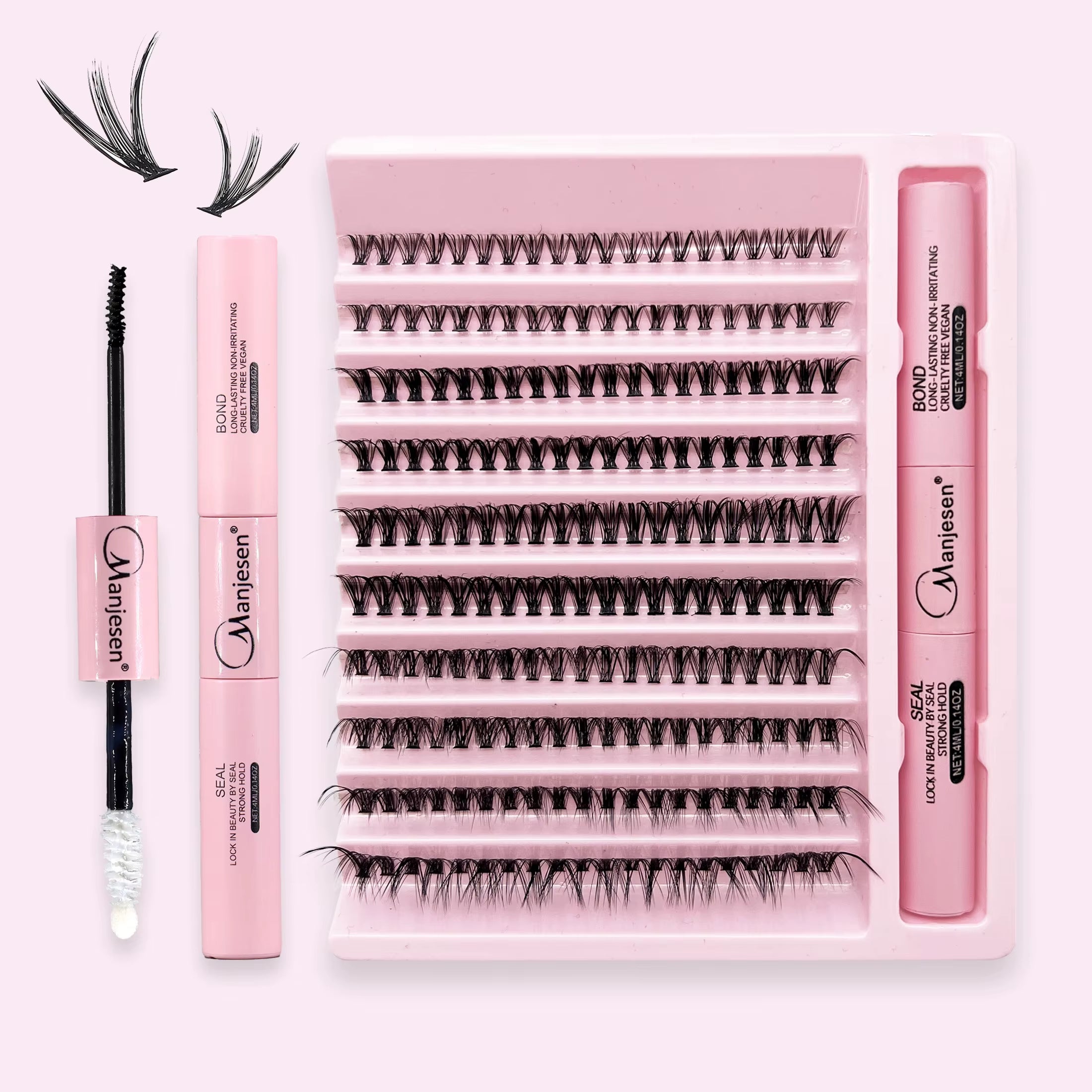 Eyelashes 200 PCS Clusters Lash Bond and Seal Makeup Tools DIY Lashes Extension Kit for Gluing Lashes Gluing Glue Accessories