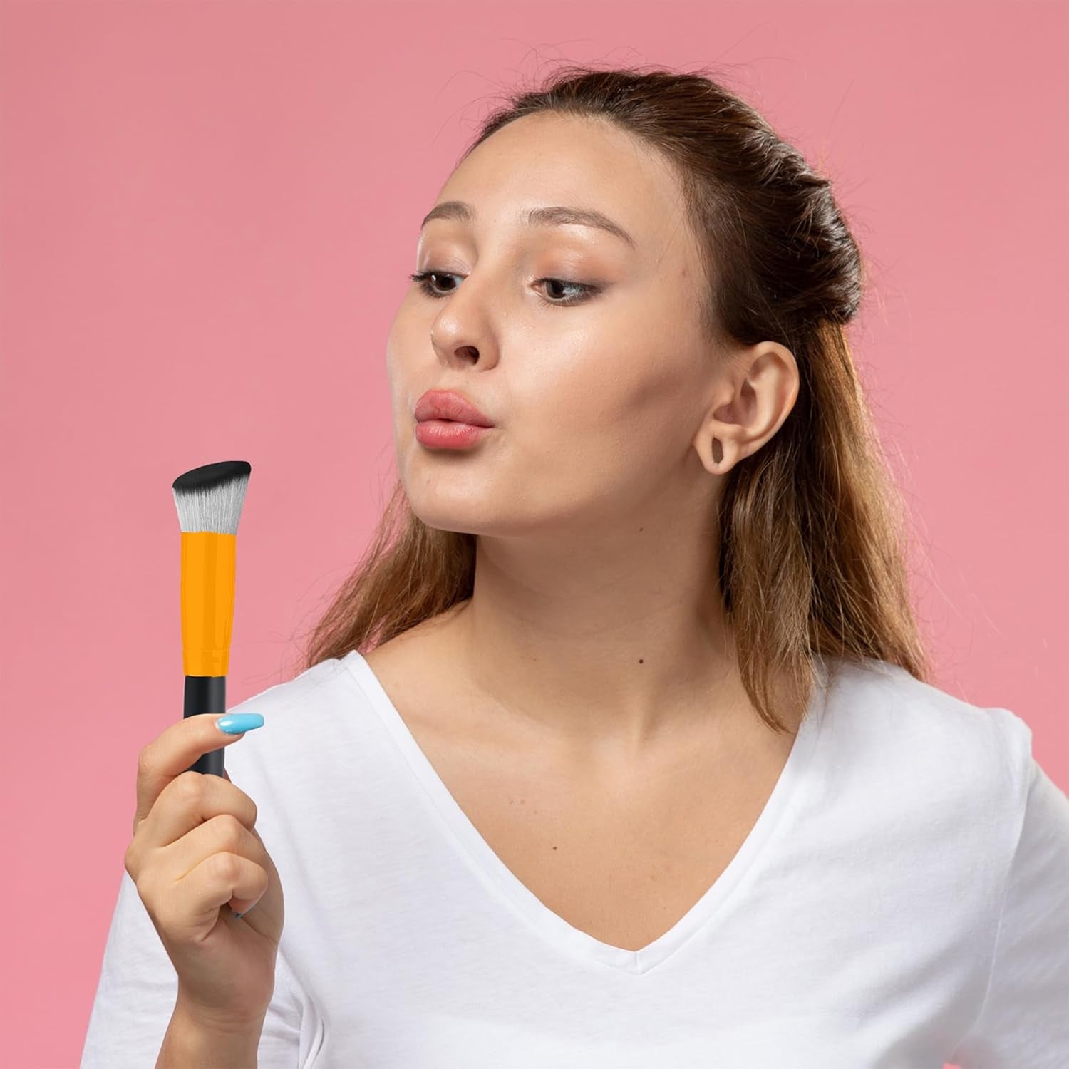 10 PCS Set Pinceaux Maquillage Rose Doré Synthétiques Haut De Gamme Pour Fond De Teint Mélange Poudre Pour Le Visage Blush Concealers Ombres À Paupières