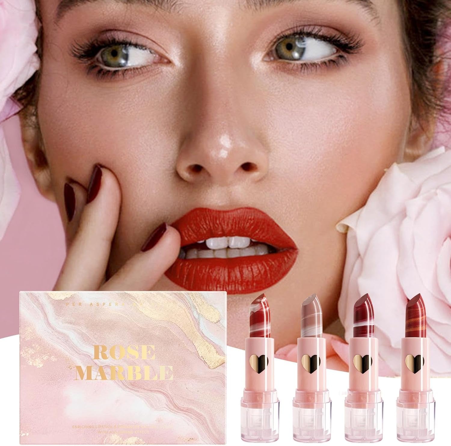 Rouge À Lèvres Velours Pour Femme, Ensemble De Maquillage Rouge À Lèvres Mat | Ensemble De Teintures À Lèvres En Velours 4 Couleurs Pour Femmes | Ensemble De Rouge À Lèvres De Maquillage Cosmétique Hy