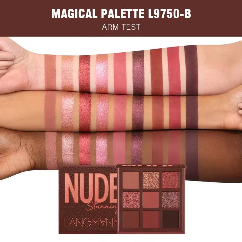 9 Colors Nude Eyeshadow Powder Makeup Palette Matte Shimmer Eye Pigmented Powder Make up New Warm Earth Color Eyeshadow