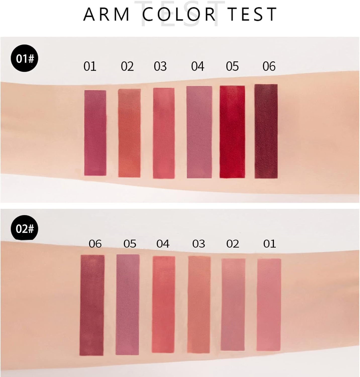 6 Couleurs Set Rouge À Lèvres Liquide Mat, Mat Rouge À Lèvres Nude Ensemble Velouté Longue Durée Antiadhésif Tasse, Cadeau De Rouge À Lèvres (01)