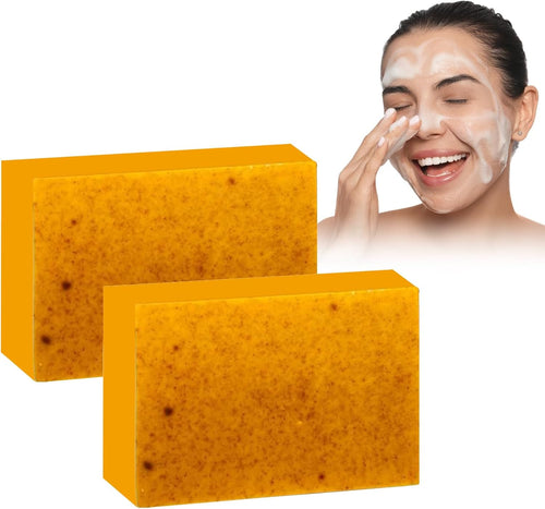 2PC 100G Savon Au Curcuma Pour Éclaircir La Peau, Turmeric Kojic Acid Éclaircissant Pour Le Visage, Doux Et Hydratant Pour Tous Les Types De Peau Soap-4