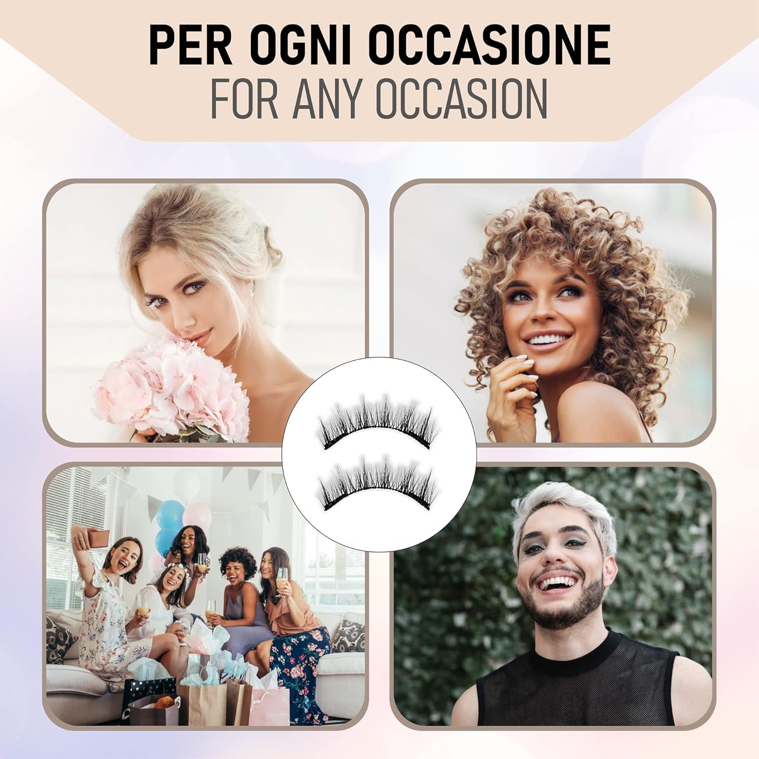 M.YL. Faux Cils Magnetique Réutilisables Sans Colle Faux Cils. Kit De 4 Cils 3D, Pince Cils Recourbe-Cils. Imperméable. Extension Cils Luna Cil Magnetic Effet Naturel. Cadeax