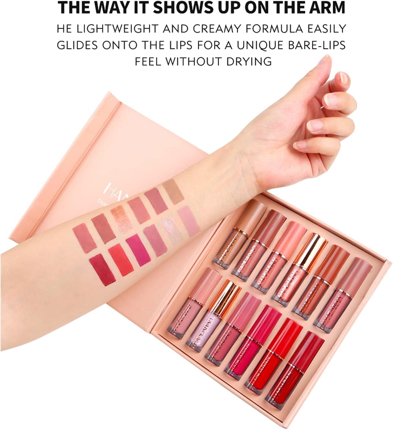 Rouge À Lèvres, 12 Couleurs Rouge À Lèvres Liquide Mat, Ensemble De Rouge À Lèvres Liquide Imperméable Et Durable, Mat Rouge À Lèvres Nude Ensemble Velouté Longue Durée Antiadhésif Tasse