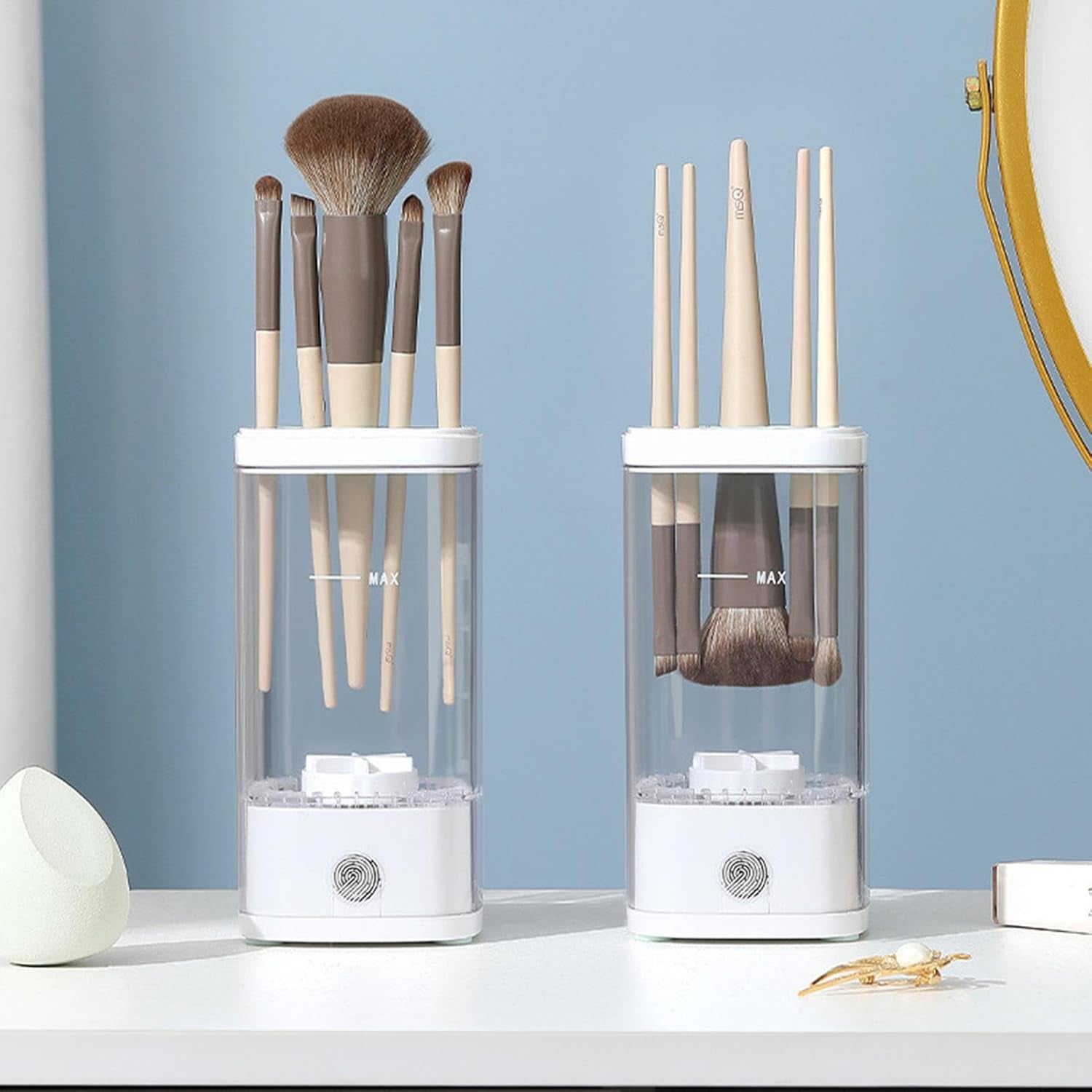 Nettoyant Pour Pinceaux Cosmétiques, Nettoyeur De Pinceaux De Maquillage Électrique Amélioré, Machine À Laver Les Pinceaux De Maquillage À Séchage Rapide, Essoreur De Pinceaux Cosmétiques Portable