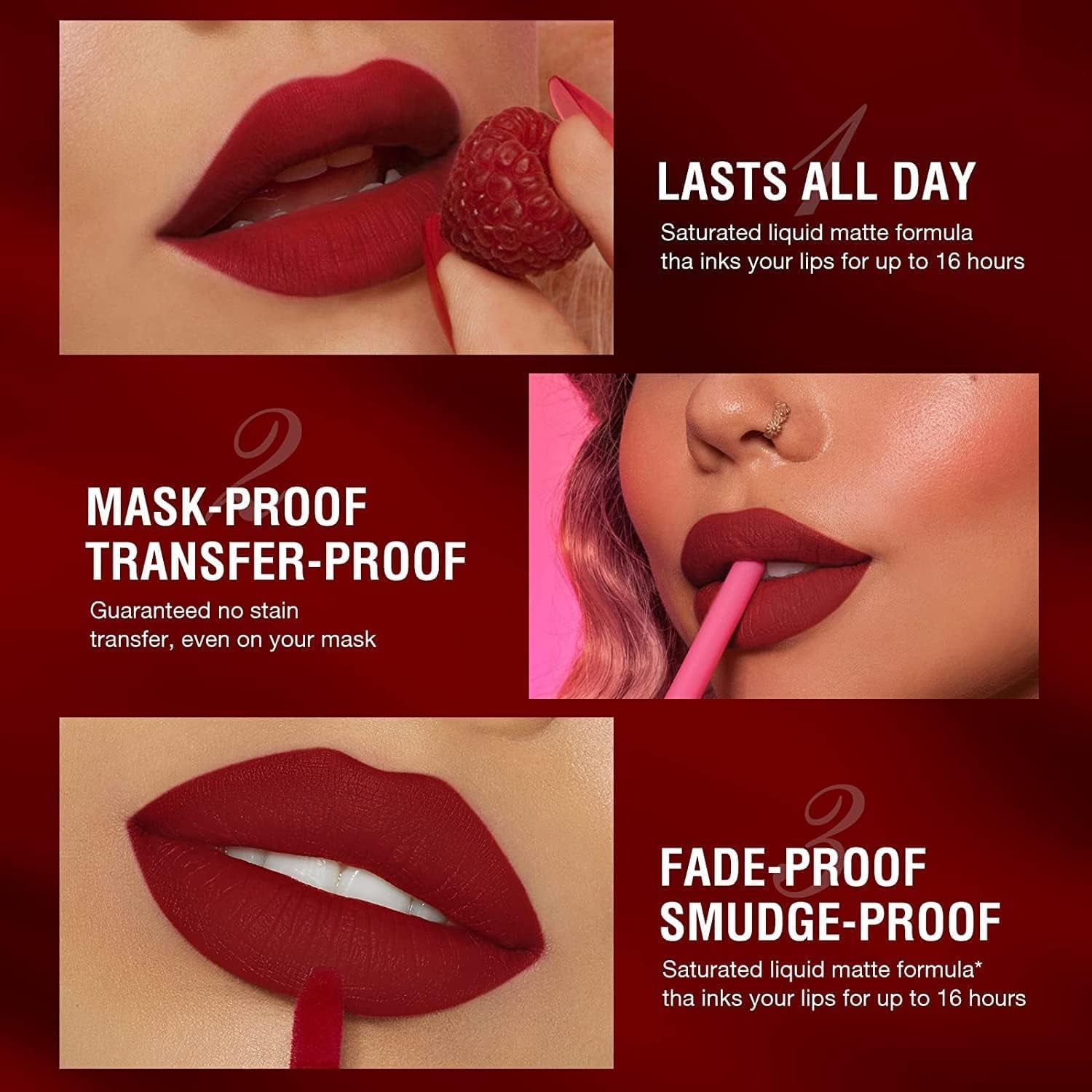 Ensemble De Rouge À Lèvres Mat Et De Crayon À Lèvres 6 Pièces, Rouge À Lèvres Nu Velouté, Rouge À Lèvres Liquide Imperméable, Brillant À Lèvres Lip Liner, Coffret Cadeau De Maquillage (# F, 1)