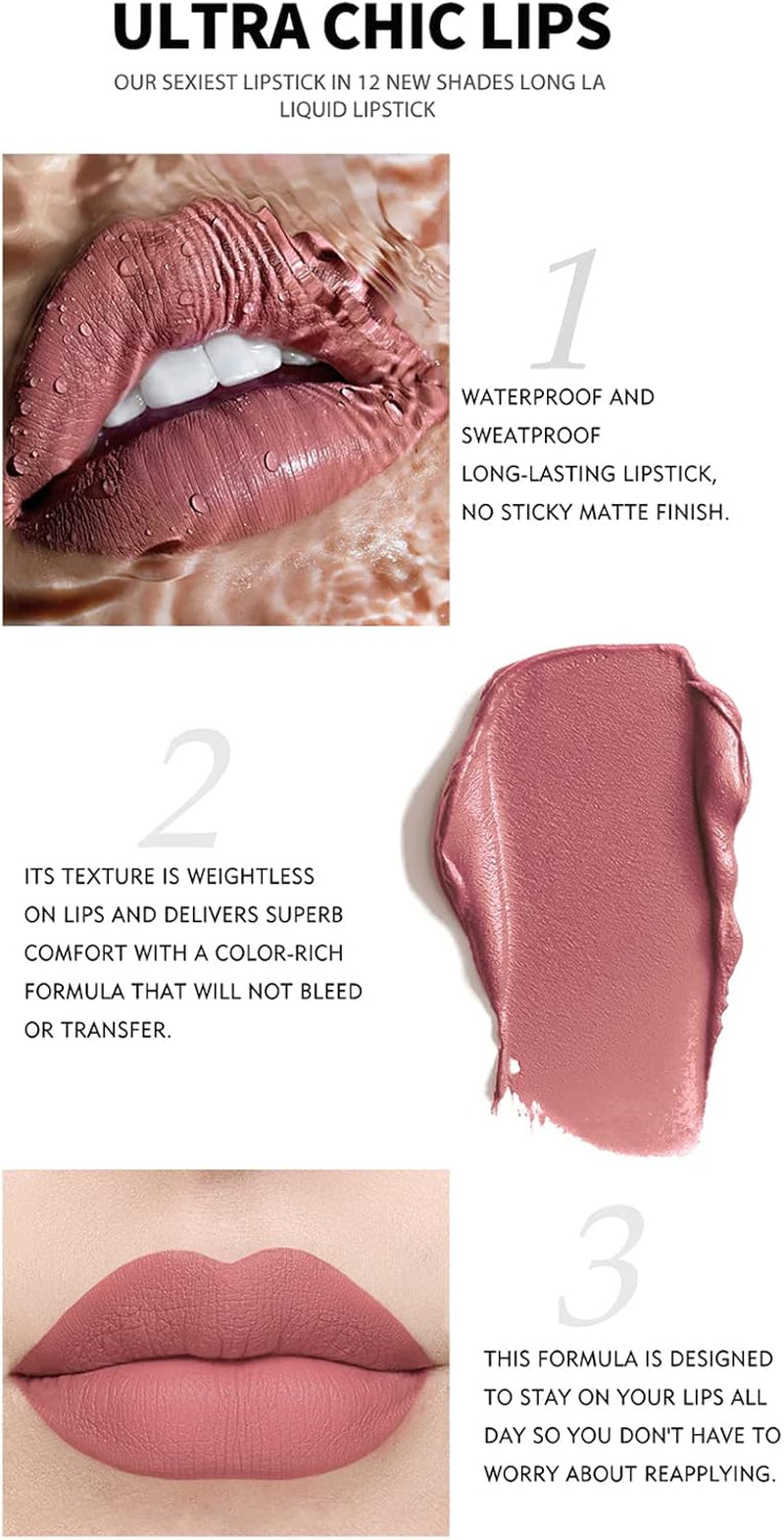 Rouge À Lèvres, 12 Couleurs Rouge À Lèvres Liquide Mat, Ensemble De Rouge À Lèvres Liquide Imperméable Et Durable, Mat Rouge À Lèvres Nude Ensemble Velouté Longue Durée Antiadhésif Tasse